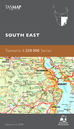 SOUTH EAST TASMANIA 1:250000 Topographic Map