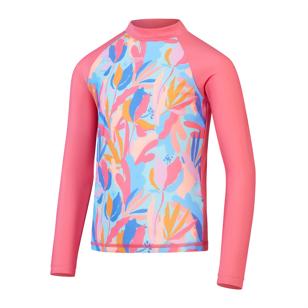 SPEEDO Printed Long Sleeve Rash Top Girls