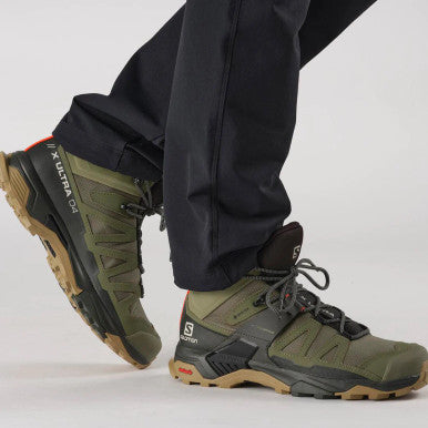 SALOMON Hiking Shoe X Ultra 4 Mid GTX Wide M Deep Lichen Green / Peat / Kelp