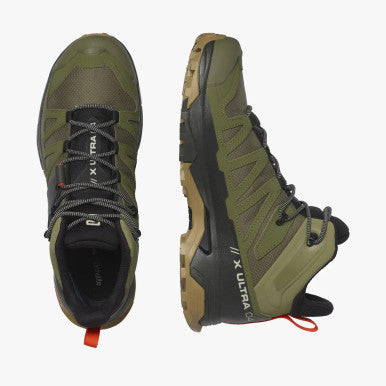 SALOMON Hiking Shoe X Ultra 4 Mid GTX Wide M Deep Lichen Green / Peat / Kelp