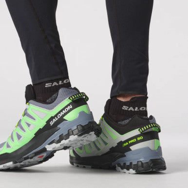 SALOMON Trail Running Shoe XA PRO 3D v9 M Flint Stone / Green Gecko / Black