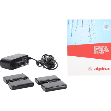 ALPINA Rechargeable Batteries & Wall Charger Battery Pack for In-Temp Ski Boots
