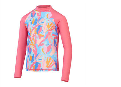 SPEEDO Printed Long Sleeve Rash Top Girls