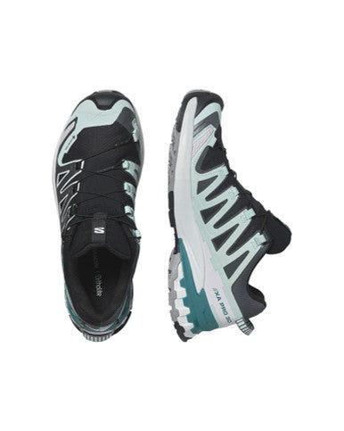 SALOMON Trail Running Shoe XA Pro 3D v9 GTX W Black/Bleached Aqua/Harbor Blue