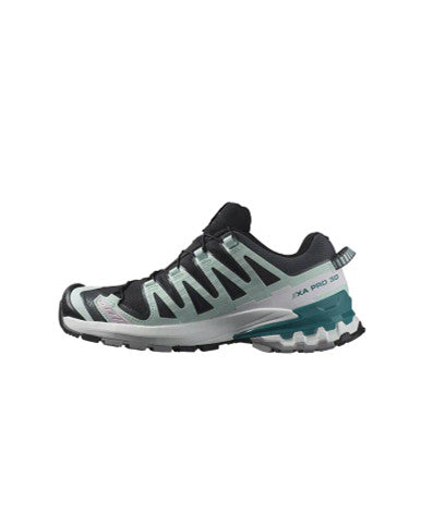 SALOMON Trail Running Shoe XA Pro 3D v9 GTX W Black/Bleached Aqua/Harbor Blue